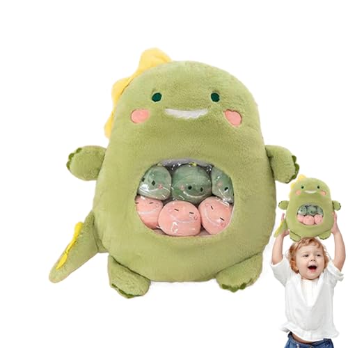 Kuschelkissen für Snacks, Plüschkissen, Plüschkissen mit Hase Panda Dinosaurier mit 6 niedlichen Plüschtieren | 50er Jahre Plüschtier Kissen Kuschelkissen für Snacks, Plüschkissen, Plüschkissen mit Hase Panda Dinosaurier mit 6 niedlichen Plüschtieren | 50er Jahre Plüschtier Kissen von Generic