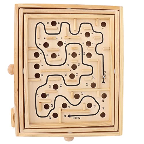 Labyrinth -Brettspiel, Holzspiele Gravity Maze Frühes Bildungslernspielzeug Party Gunst Holz Puzzle Labyrinth Spiel Spielzeug für Jungen Mädchen Labyrinth -Brettspiel, Holzspiele Gravity Maze Frühes Bildungslernspielzeug Party Gunst Holz Puzzle Labyrinth Spiel Spielzeug für Jungen Mädchen von Generic