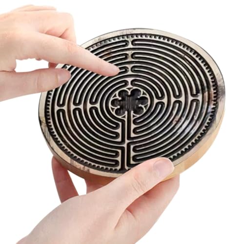 Labyrinthtafel aus , rundes Labyrinth, rundes Labyrinth, rund, Maze | Toddler Activity Board Multifunktionales Brain Teaser Puzzle Puzz Labyrinth Spiel Logik wiederverwendbar für Jugendliche von Generic