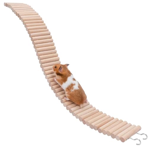 Ladder Chew Toy - Hamster Kletterleiter, Hamster Holzspielzeug | Kratzfeste hölzerne Hamster Kletterleiter Spielzeug, Käfigzubehör Kletterleiter, Flexible Holzleiter Spielzeug von Generic