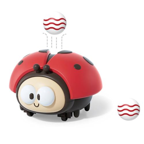 Ladybug/Hermit Crab Elektrische Schwimmkugel mit 2 Bällen, USB-Ladung, interaktives Bildungs- und Trainingsspielzeug, Geschenk für Kinder (Rot Marienkäfer) von Generic