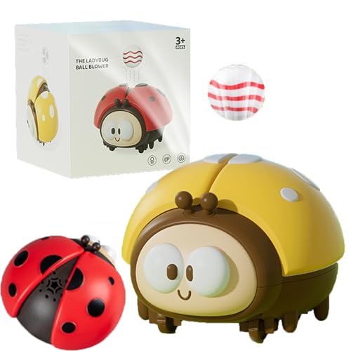 Ladybug Airball Toy, Ladybug Air Toy, Lady Bug Floating Ball Game, Interactive Safe Ladybugs Toys Kit with 2 Balls (Yellow) von Generic