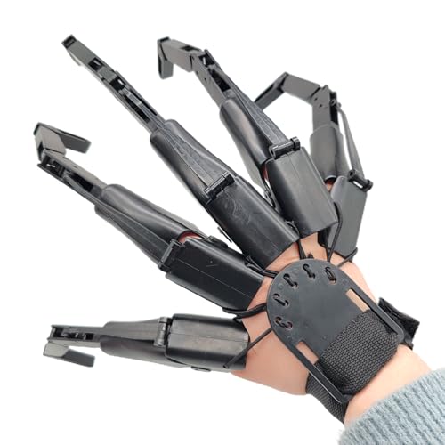 Lange Finger - 3D gedruckte Klapp Verlängerung Krallen, realistisches Skeletthandzubehör | Beängstigende Cosplay-Requisiten mit flexiblem Design für Hexengeister-Kostüm, Halloween-Party-Dekoration von Generic