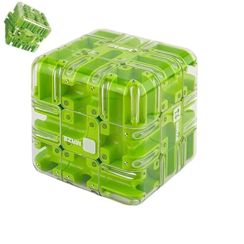 Large 3D Labyrinth Cube Puzzle - Stress Balls for Adults, 3D Magic Maze Ball Brain Training Toy for Spatial Awareness, Logic Development & Focus (E 1Pcs) von Generic