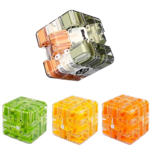 Large Labyrinth 3D Puzzle Maze Cube,3D Puzzle Ball Labyrinth Cube-Engaging Brain Teaser Toy,Ball Maze Cubes Puzzles Game,Full of Fun Challenges Improve Spatial Cognition for Kids (Random*2) von Generic