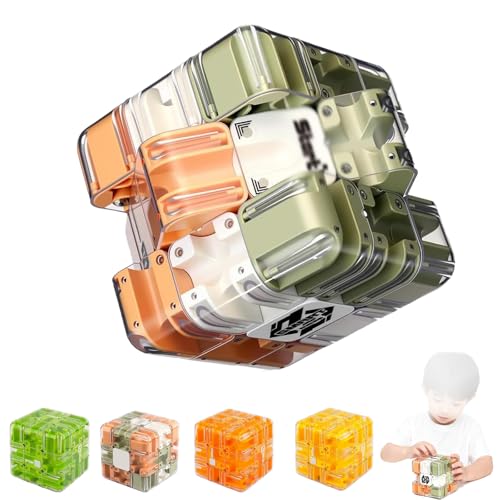 Large Labyrinth 3D Puzzle Maze Cube,3D Puzzle Ball Labyrinth Cube-Engaging Brain Teaser Toy,Ball Maze Cubes Puzzles Game,Full of Fun Challenges Improve Spatial Cognition for Kids (Three Color) von Generic