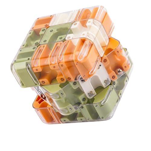 Large Labyrinth 3D Puzzle Maze Cube - Engaging Brain Teaser Toy, Magic Cube 3D Maze Ball, Roller Ball MazeCube, Puzzle Marble MazeCube, 3x3 Brain Training Spatial Logic High - Difficulty Puzzles (A) von Generic