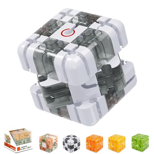 Large Labyrinth 3D Puzzle Maze Cube - Engaging Brain Teaser Toy, Magic Cube 3D Maze Ball, Roller Ball MazeCube, Puzzle Marble MazeCube, 3x3 Brain Training Spatial Logic High - Difficulty Puzzles (B) von Generic