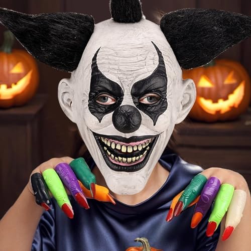 Latexmaske,Horror Böses Vollkopfmaske,Gruseliger maske Erwachsene für Karneval, Fasching & Halloween,Gesichtsabdeckung,Halloween Karneval Kostüm Party,Scream Maske (A) von Generic