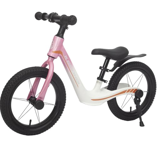 Laufrad für Kinder 3-6 Jahre Jungen Mädchen | 14 Zoll Räder | Magnesium Leichtgewicht ohne Pedale | Mit Stützfuß, Schutzblech & Höhensitz | Einfacher Aufbau,Rosa Laufrad für Kinder 3-6 Jahre Jungen Mädchen | 14 Zoll Räder | Magnesium Leichtgewicht ohne Pedale | Mit Stützfuß, Schutzblech & Höhensitz | Einfacher Aufbau,Rosa von Generic
