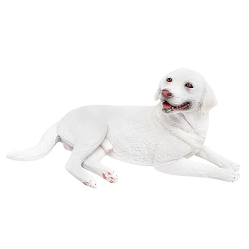 Lebensechte Hundeskulptur Haustier Hund Modell Tiere Actionfigur PVC Handwerk Dekoratives Souvenir Tierfigur Miniaturspielzeug, Weiß Lebensechte Hundeskulptur Haustier Hund Modell Tiere Actionfigur PVC Handwerk Dekoratives Souvenir Tierfigur Miniaturspielzeug, Weiß von Generic