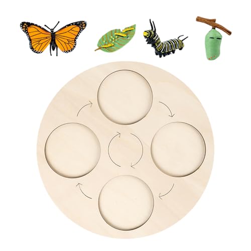 Lebenszyklus-Spielzeug für – Holzpuzzle aus Holz | Interaktives Lernspielzeug mit lebendigen Farben für Kleinkinder, mit dem Lebenszyklus von Huhn, Frosch Lebenszyklus-Spielzeug für – Holzpuzzle aus Holz | Interaktives Lernspielzeug mit lebendigen Farben für Kleinkinder, mit dem Lebenszyklus von Huhn, Frosch von Generic