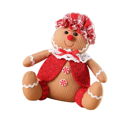 Lebkuchenmann-Kissen, Plüschspielzeug, Lebkuchenmann, einzigartige Cartoon-Handpuppe, Weihnachtsdekoration für den Innenbereich, einzigartige Lebkuchenpuppe, Kissen Lebkuchenmann-Kissen, Plüschspielzeug, Lebkuchenmann, einzigartige Cartoon-Handpuppe, Weihnachtsdekoration für den Innenbereich, einzigartige Lebkuchenpuppe, Kissen von Generic