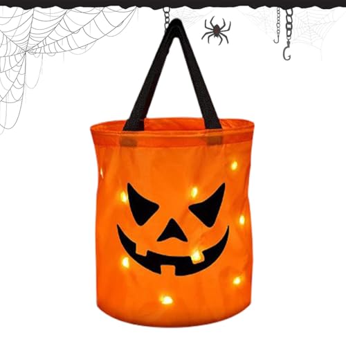 Led-leuchtende Kürbistüte,Led-leuchtende Halloween-Süßigkeitstüten | Leichte Goodie Bags Partytüten Kürbis-Süßigkeitseimer | Kürbis-Eimer mit großem Fassungsvermögen, Mehrzweck-Eimer für Halloween-Par Led-leuchtende Kürbistüte,Led-leuchtende Halloween-Süßigkeitstüten | Leichte Goodie Bags Partytüten Kürbis-Süßigkeitseimer | Kürbis-Eimer mit großem Fassungsvermögen, Mehrzweck-Eimer für Halloween-Par von Generic