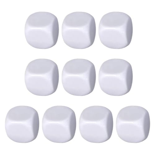 Leere Acrylwürfelwürfel - 10 Pack White Runded Blöcke, anpassbare DIY - -Zubehör, einheitliches Design für Mathematikunterricht | Tools für Klassenzimmerzählungen, Aufkleberanwendung, Brettspiel Leere Acrylwürfelwürfel - 10 Pack White Runded Blöcke, anpassbare DIY - -Zubehör, einheitliches Design für Mathematikunterricht | Tools für Klassenzimmerzählungen, Aufkleberanwendung, Brettspiel von Generic