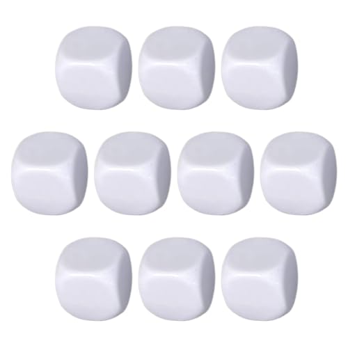 Leere Acrylwürfelwürfel - 10 Pack White Runded Blöcke, anpassbare DIY - -Zubehör, einheitliches Design für Mathematikunterricht | Tools für Klassenzimmerzählungen, Aufkleberanwendung, Brettspiel Leere Acrylwürfelwürfel - 10 Pack White Runded Blöcke, anpassbare DIY - -Zubehör, einheitliches Design für Mathematikunterricht | Tools für Klassenzimmerzählungen, Aufkleberanwendung, Brettspiel von Generic