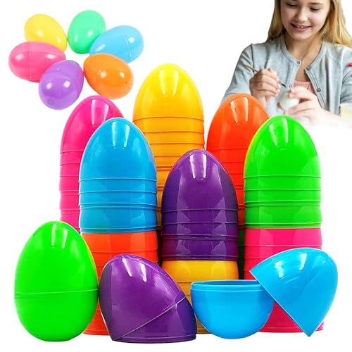 Leere Ostereier, befüllbare Ostereier, 50 befüllbare bunte künstliche Eier, halboffene Ostereier, Muschelspielzeug für Ostereier, verschiedene Farben für Osterparty und Ostereiersuche Leere Ostereier, befüllbare Ostereier, 50 befüllbare bunte künstliche Eier, halboffene Ostereier, Muschelspielzeug für Ostereier, verschiedene Farben für Osterparty und Ostereiersuche von Generic