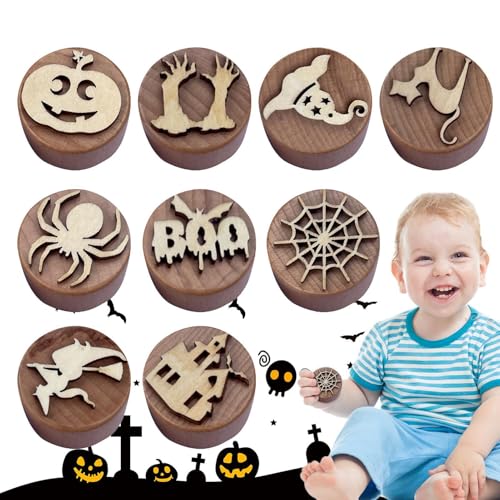 Lehm Stempel-Spielzeug Bulk,Halloween Lehm Stempel Kit - 9pcs Halloween Ton Vorsprung - Holz Plasticine Lehm Stamp Kinder Papier Aktivitäten Helper Lehm Stempel-Spielzeug Bulk,Halloween Lehm Stempel Kit - 9pcs Halloween Ton Vorsprung - Holz Plasticine Lehm Stamp Kinder Papier Aktivitäten Helper von Generic