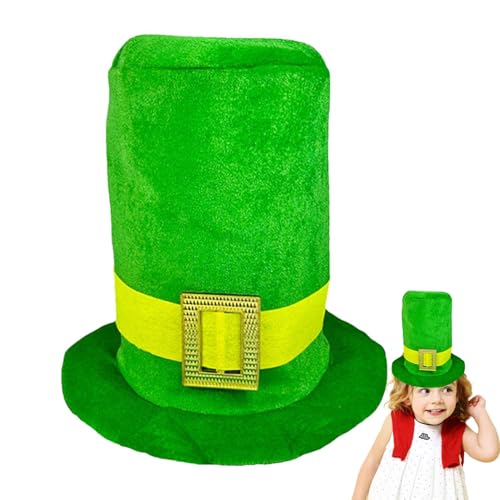 Leprechaun Hut, Grün Leprechaun Top Hut - Grüne Leprechaun Top Hut mit Schnalle | Deluxe Irish Urlaub Cosplay Top Hats Leprechaun Hüte für Erwachsene, Jugendliche, Frauen von Generic