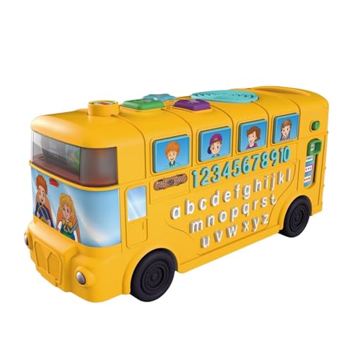 Lernbus mit Licht, Lernkarte, Alphabet-Bus zum Lernen, Bus mit Licht, Anerkennung, Phonetisches Radgetriebe, pädagogisches Spielzeug für und Mädchen Lernbus mit Licht, Lernkarte, Alphabet-Bus zum Lernen, Bus mit Licht, Anerkennung, Phonetisches Radgetriebe, pädagogisches Spielzeug für und Mädchen von Generic