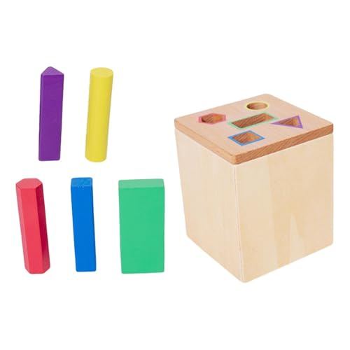 Lernspielzeug Aus Holz mit Form Und Farbsortierung, Ideal für Kinder Im Alter von 1 bis 3 Jahren, Form von Generic