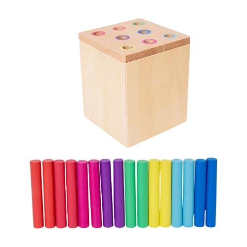 Lernspielzeug Aus Holz mit Form Und Farbsortierung, Ideal für Kinder Im Alter von 1 bis 3 Jahren, Stöcke von Generic