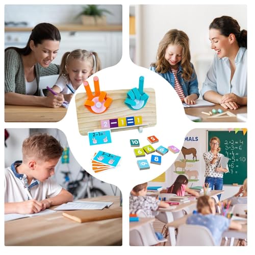 Lernspielzeug für Kinder: Mathematisches Spielzeug zum Zählen der Finger, Bausteine | Mathematische Intelligenzstöcke, pädagogische Hilfe für den Subtraktion und von Generic