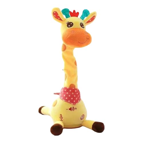 Lernspielzeug für Säuglinge Kleinkinder, Giraffenspielzeug mit Tiermotiven für frühes Lernen, weich zum Spielen im Haus, ideal für 0-3-Jährige Tne758 (Yellow, 35X20CM) von Generic