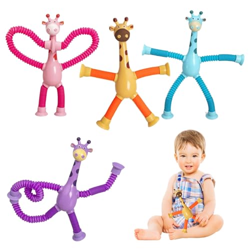 Lernspielzeug für die frühe Kindheit, sensorisches Stimulationsspielzeug, Röhren-Sensorspielzeug, Saugnapf-Röhrenspielzeug für Kinder – Teleskop-Sensorröhre, Giraffenform-Saugnapfspielzeug, neuartige Lernspielzeug für die frühe Kindheit, sensorisches Stimulationsspielzeug, Röhren-Sensorspielzeug, Saugnapf-Röhrenspielzeug für Kinder – Teleskop-Sensorröhre, Giraffenform-Saugnapfspielzeug, neuartige von Generic