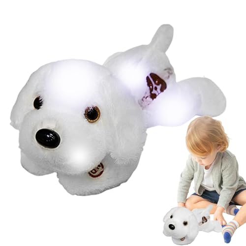 Leuchtender Plüschhund, LED-Plüschhund – leuchtendes Welpenspielzeug, 35,6 cm, kreatives Nachtlicht, schönes Plüschtier mit LED-Hund für Kinder in F Leuchtender Plüschhund, LED-Plüschhund – leuchtendes Welpenspielzeug, 35,6 cm, kreatives Nachtlicht, schönes Plüschtier mit LED-Hund für Kinder in F von Generic