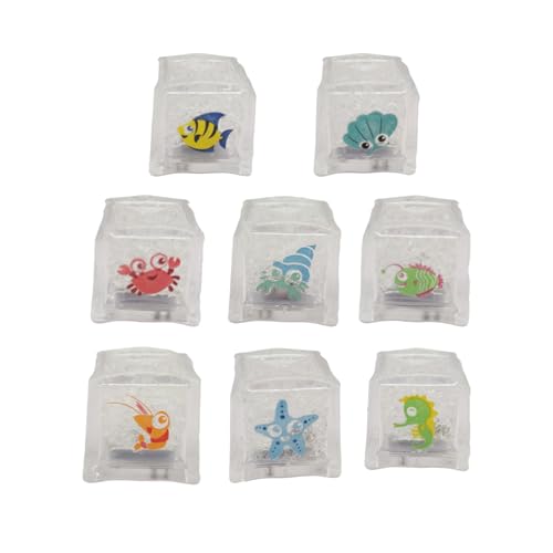 Leuchtwürfel für die Badewanne, leuchtende Badewürfel, mehrfarbige LED-Leuchteiswürfel für Kinder, Familie, Zuhause, Geburtstage, Urlaub Jlq886 (Clear, 2.7cm) von Generic