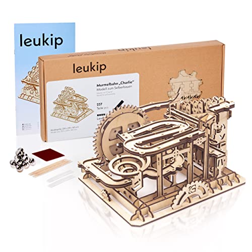 Leukip Murmelbahn Charlie - Modellbau - 3D Holzpuzzle - Smart Games Geschenk Knobelspiele von leukip