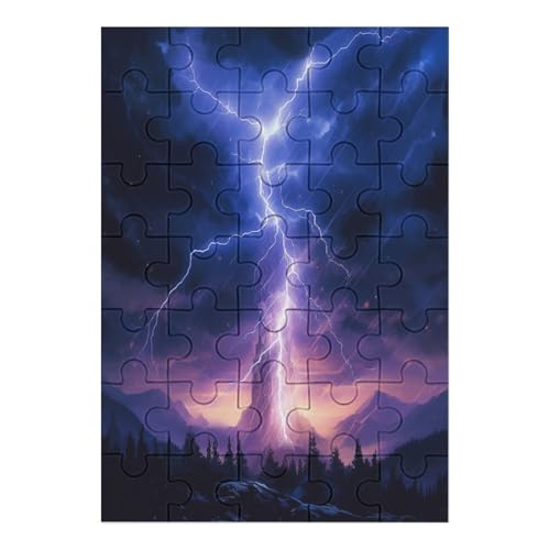 Lightning - 1000 Teile Puzzle – - Hochauflösendes - Gelegenheitsspiel – 1000 Teile Holzpuzzle 35 von Generic