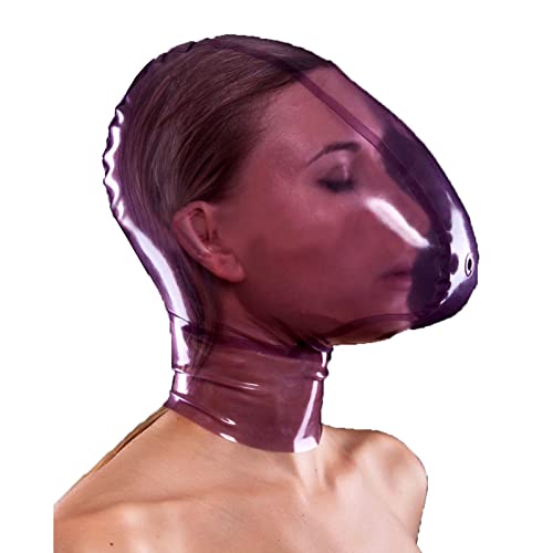 Lila,XXL,Steuerung Latexmaske, Geschlossene Latexmaske Halloween-Maskenkostüm Vollverdeckte Latexmaske Unisex-Partyhut Für Erwachsene von Generic