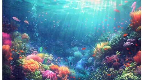 Liquid Sunlight Casting Coral Citadel: Dynamisches 1000-teiliges Holzpuzzle (B ; 1000 Piece) von Generic
