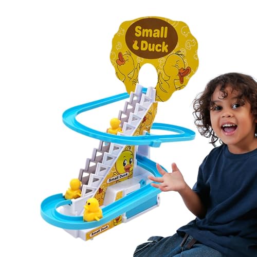 Little Duck Klettertreppe - Elektrische Leitern für Rutsche Verfolgung Russischer Berge von der Rennstrecke mit Musik und Lichteffekten, Bahnspielzeug für Klettertreppen | Lustige Geschenke für l Little Duck Klettertreppe - Elektrische Leitern für Rutsche Verfolgung Russischer Berge von der Rennstrecke mit Musik und Lichteffekten, Bahnspielzeug für Klettertreppen | Lustige Geschenke für l von Generic