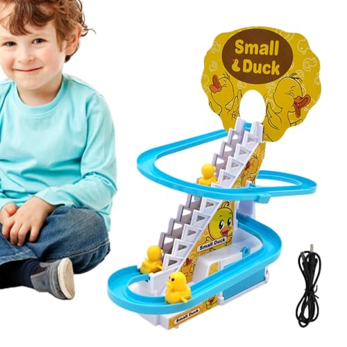 Little Duck Klettertreppe - Elektrische Rutsche Jagd Achterbahn mit Musik und Lichteffekten, Achterbahn Spielzeug | Lustige Geschenke für die 1 Little Duck Klettertreppe - Elektrische Rutsche Jagd Achterbahn mit Musik und Lichteffekten, Achterbahn Spielzeug | Lustige Geschenke für die 1 von Generic