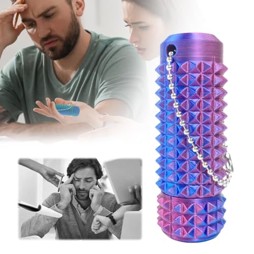 Little Ouchies Schmerz-Lenker Spielzeug, Beruhigender Schlüsselanhänger, 3D-Gedruckter Noppen-Massage-Roller, Stacheliger Grippie Stim Schlüsselanhänger für Erwachsene & Jugendliche von Generic