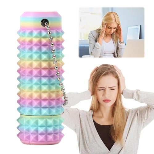 Little Ouchies Schmerz-Lenker Spielzeug, Beruhigender Schlüsselanhänger, 3D-Gedruckter Noppen-Massage-Roller, Stacheliger Grippie Stim Schlüsselanhänger für Erwachsene & Jugendliche von Generic