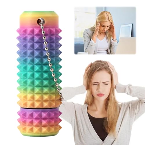 Little Ouchies Schmerz-Lenker Spielzeug, Beruhigender Schlüsselanhänger, 3D-Gedruckter Noppen-Massage-Roller, Stacheliger Grippie Stim Schlüsselanhänger für Erwachsene & Jugendliche von Generic