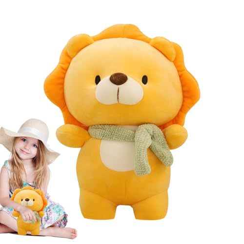 Löwe aus Plüsch, Löwe, 23 cm, Cartoon-Plüschtier | Kissen und Kuscheltier für Kinder, Mädchen und Familie, kuscheliger und angenehmer Begleiter beim Spielen und Schlafen von Generic