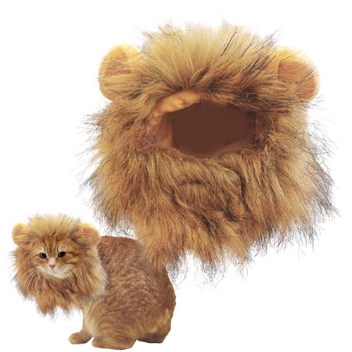 Löwenmähne für Katzen, Löwenperücke | Cosplay-Perücke, Haustierkostüme, Weihnachtsmütze, Anziehzubehör, Kätzchendekoration Löwenmähne für Katzen, Löwenperücke | Cosplay-Perücke, Haustierkostüme, Weihnachtsmütze, Anziehzubehör, Kätzchendekoration von Generic