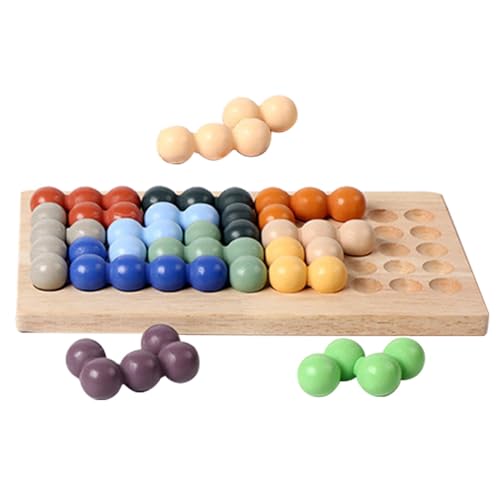 Logical Board Perle Spielzeug,Farbsortierung Stapeln Spielzeug | Regenbogen Bead Toys Brettspiel | 72 Herausforderungen Gehirn Teaser Sortieren Puzzle-Spiele Lernspielzeug für Mädchen von Generic