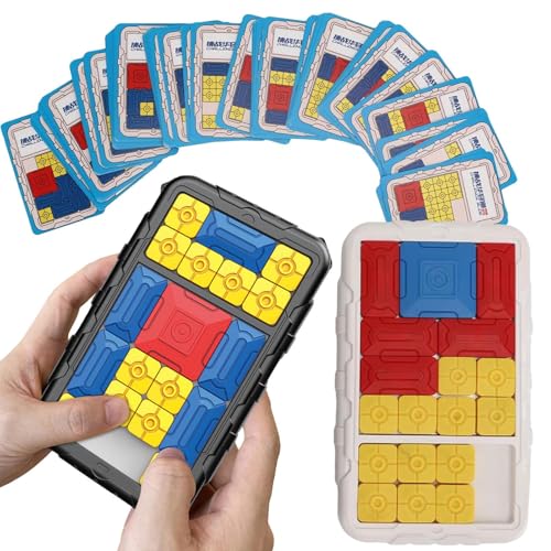 Logik Schiebespiel - strapazierfähiges Kunststoff Knobelspiel | kompaktes Lernpuzzle mit beweglichen Teilen,-Puzzle problemlos in den Alltag, vertreibt Langeweile und sorgt jederzeit und überall für S von Generic