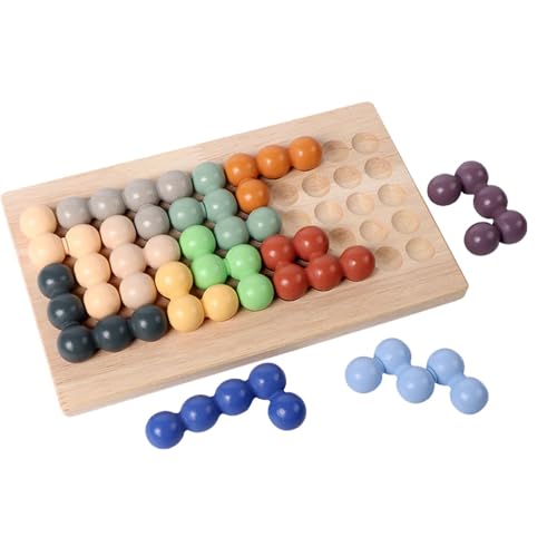 Logikbrett-Perlenspielzeug, Stapelspielzeug mit Farbsortierung,Regenbogen-Brettspiele aus, Stapelperlenspielzeug | Lernspielzeug Sortier-Rätsel 72 Herausforderungen Puzzlespiel für Kinder von Generic