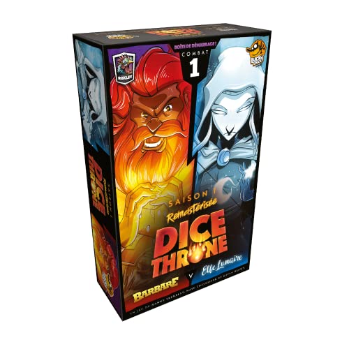 LUCKY DUCK GAMES - Dice Throne S1 - Barbar vs. Mondelfe - Französische Version (8+) von Lucky Duck Games