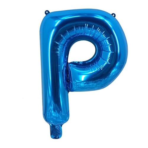 Luftballon Folienballon 40inch Geburtstagsdeko Ballon Buchstaben Deko zum Geburtstag (16 inch Blau P) von Generic