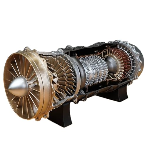 Luftfahrt-Turbofan-Triebwerksmodell, Flugzeugtriebwerk-Modellbausatz, DIY-Metalltriebwerk-Simulationsmodell, Simulations-Kampftriebwerk-Montagemodell, Modellspielzeug für wissenschaftliche Experimente von Generic