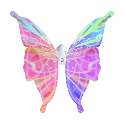 Luminous Fairy Wings for Girls Children Adults Butterfly Fairy Wings Elf Angel Wings Halloween Costume for Sparkle Princess Party Favour, Geschenk für Halloween Geburtstag Fasching Luminous Fairy Wings for Girls Children Adults Butterfly Fairy Wings Elf Angel Wings Halloween Costume for Sparkle Princess Party Favour, Geschenk für Halloween Geburtstag Fasching von Generic
