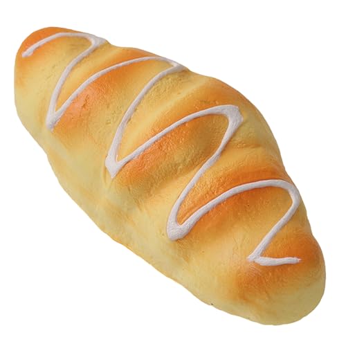 Lustige, Bezaubernde Brotsimulation, tragbar, für süßes, lustiges, brotförmiges Neuheitsspielzeug für Kinder und Erwachsene, weiches PU-Material, perfekt für zu Hause und (Light Yellow2, 13X6X4cm) von Generic